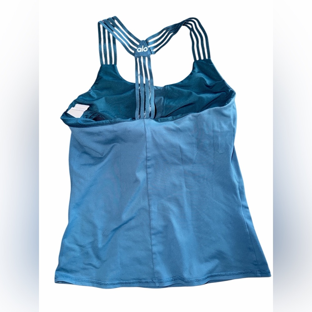 Alo Blue Strappy Tank Top small